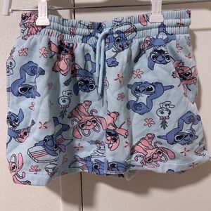 Disney Stitch Blue and Pink High Waist Shorts